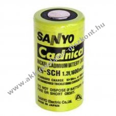 Sanyo KR-SCH Cadnica Sub-C 1.2V 1600mAh modell�p�t� Akkumul�tor NiCd