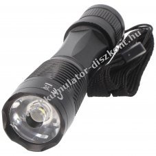 Arcas 1W LED zsebl�mpa fekete 1x AA (Mignon ceruza) Alkaline elem