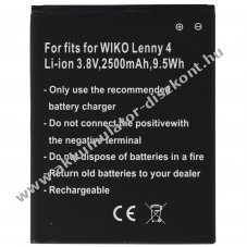 Helyettes�t� Akkumul�tor mobiltelefon WIKO Lenny 4/Lenny 4 Plus/Harry 3913 3,8V 2500mAh Li-Ion