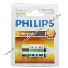 Eredeti Philips LFH9154 AAA (Micro) Akkumul�tor 2x1,2V 1000mAh NiMH