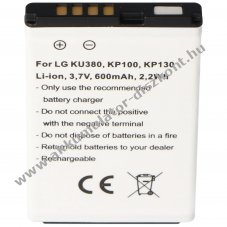 Helyettes�t� Akkumul�tor LG KU380 LGIP-430A 3,7V 600mAh Li-ion