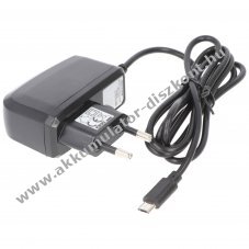 Micro-USB h�l�zati adapter Samsung Galaxy S2 S3 S4 tablet kompatibilis 5V1A fekete