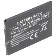 Helyettes�t� Akkumul�tor Hisense U972 Pro 3,8V 2000mAh Li-Ion