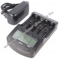XCell Li-Ion �s NiMH akkumul�tor t�lt�  AA AAA 18650 26650 123A LCD 1A USB