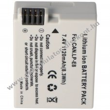 Helyettes�t� Akkumul�tor Canon LP-E8 7,4V 1100mAh Li-Ion