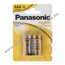 Panasonic AAA LR03 (mikro) hagyom�nyos elem 1.5V 4db/csomag Alkaline