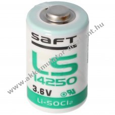 Saft l�tium 3,6V 1100mAh 1/2AA elem