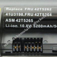 Helyettes�t� Akkumul�tor Lenovo ThinkPad R61 sorozat R400 sorozat T61 sorozat 5200mAh