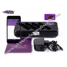 Efest LUC Blu4 4-s�nes Bluetooth akkumul�tor t�lt�  18650 kompatibilis Li-Ion