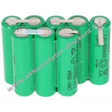 Helyettes�t� Akkumul�tor MCW-D 521 fejhallgat� 9,6V 1600mAh Akkumul�torpakk NiMH