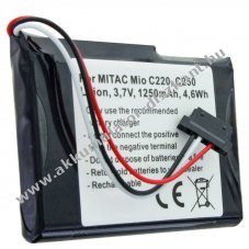 Helyettes�t� Akkumul�tor Mitac Mio E4MT081202B12 3,7V 1250mAh PDA �s MP3 Li-Ion