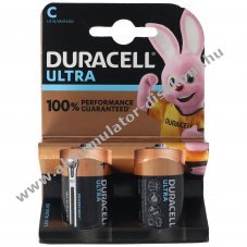 Duracell Ultra M3 C (b�bi m�ret) 2db/csomag hagyom�nyos elem