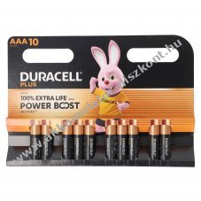 Duracell Plus Power MN2400 AAA (mikro) hagyom�nyos elem 10db/csomag