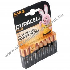 Duracell Plus Power Boost MN2400 AAA (Micro) elem 8db/csomag hagyom�nyos elem