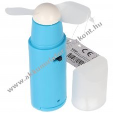 Mini k�zi ventil�tor fed�llel 2xAAA (mikro) elemmel, sz�nes, 39g
