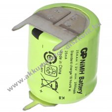 Helyettes�t� Akkumul�tor GP Batteries N-110AA 1/3 AA Mignon ceruza 1,2V 150mAh ipari 3 �rintkez�s NiMH