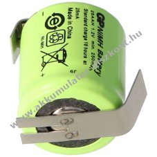 Helyettes�t� Akkumul�tor GP Batteries Sanyo N-110AA 1/3 AA Mignon ceruza Z-forma forrf�llel ipari NiMH