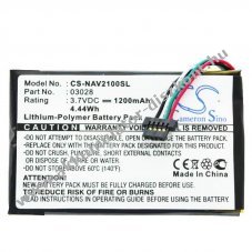 Helyettes�t� Akkumul�tor Navigon 2100 Max 2110 Max 2120 2120 Max GPS navig�ci� 3,7V 1200mAh Li-Ion