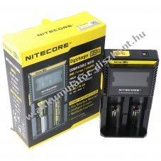 Nitecore Digicharger D2 t�lt� kijelz�vel AAA AA C D Li-Ion NiMH NiCd NC-D2EU