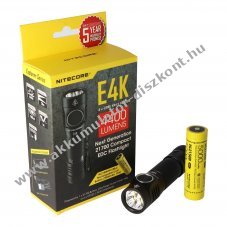 Nitecore E4K zsebl�mpa NL2150HPR Akkumul�tor 5000mAh Li-Ion