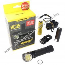 Nitecore HC35 fejl�mpa/zsebl�mpa 2700lm NL2740HP 4000mAh Akkumul�tor Li-Ion