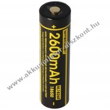 Nitecore 18650 NL1826R Akkumul�tor 3,6V 2600mAh Li-Ion