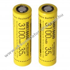 Nitecore 18650IMR 3,7V 3100mAh 2db/csomag Akkumul�tor Li-Ion
