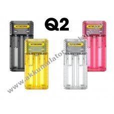 Nitecore Q2 gyors t�lt� Li-Ion Akkumul�tormul�torokhoz 2 rekeszes 12W 2A