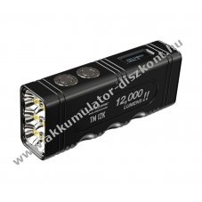 Nitecore TM12K zsebl�mpa 12000lumen be�p�tett 21700 4800mAh Akkumul�tor OLED Li-Ion
