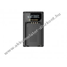 Nitecore ULM240 USB akkumul�tor t�lt�  Leica BP-SCL2 Akkumul�torkhoz LCD kijelz�