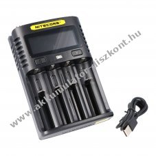 Nitecore UM4 USB t�lt� QC 2.0 Li-Ion, NiMH, LiFePO4 Akkumul�tormul�torok