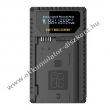 Nitecore UNK1 USB t�lt� Nikon kamer�khoz 2 csatorn�s LCD kijelz�s