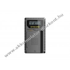 Nitecore UNK2 USB t�lt� Nikon Akkumul�tormul�torokhoz, 2 f�szkes LCD kijelz�