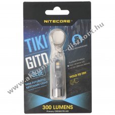 Nitecore TIKI GITD foszforeszk�l� UV-LED �jrat�lthet� kulcstart� l�mpa k�k