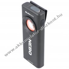 NEBO Slim+ 3,7V 1500mAh zsebl�mpa 1200lm COB-LED USB-C �jrat�lthet� powerbank-funkci�