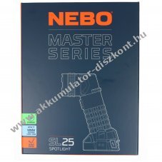 Nebo MASTER SERIES SL25 munka l�mpa 2500 lumen USB-C