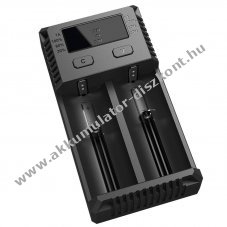NiteCore Intellicharge i2 t�lt� 2 t�lt�rekesz 2x0,5A 100-240V NC-i2