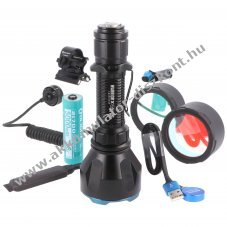 Olight Warrior X Turbo k�szlet 21700 5000mAh Akkumul�torval 1100lumen m�anyag kofferrel Li-Ion