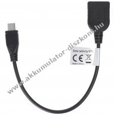 Micro-USB OTG adapterk�bel USB A aljzat 15cm