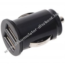 KFZ t�lt�adapter USB Dual USB 2,1A fekete TINY