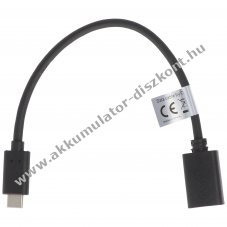 USB-C dug� USB-A 3.0 aljzat adapter k�bellel OTG 21cm