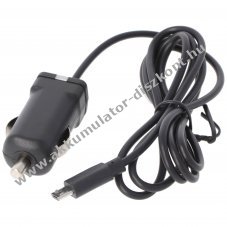 Aut�s t�lt�k�bel Micro-USB 1A 12V/24V fekete