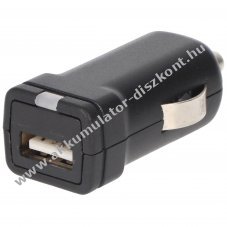 AccuCell USB-aut�s adapteradapter - 2,4 A, Auto-ID funkci� - fekete