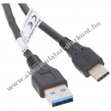 USB Type C (USB-C) - USB A (USB-A 3.0) adatk�bel 1,0m hossz� csatlakoz� fekete