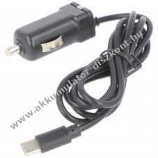 Aut�s USB-C (Type C) t�lt�k�bel 3,0A 5V 1,10m fekete