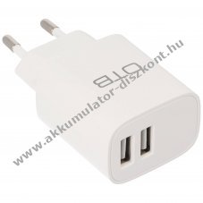 AccuCell USB t�lt�adapter 2,4A 2 portos