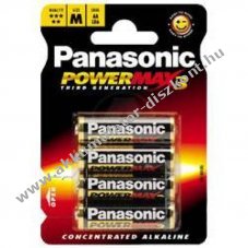 Panasonic PowerMax3 AA Mignon ceruza 4db/csomag hagyom�nyos elem