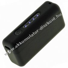 Powerbank 2600mAh fekete LED Akkumul�torpakk 5V 1A Li-Ion