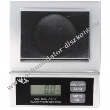 WEDO Precision 500 zsebm�rleg 500g 0,1g 6,2x4,3cm ez�st