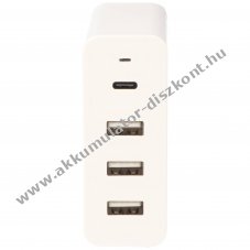 Quattro USB gyorst�lt� 60,5W 4 eszk�z feh�r